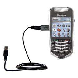 Gomadic Classic Straight USB Cable for the Blackberry 7105t with Power Hot Sync and Charge capabilities - Go