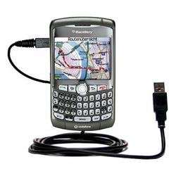 Gomadic Classic Straight USB Cable for the Blackberry 8310 with Power Hot Sync and Charge capabilities - Gom