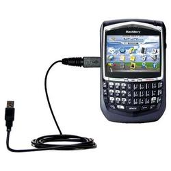 Gomadic Classic Straight USB Cable for the Blackberry 8700f with Power Hot Sync and Charge capabilities - Go