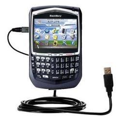 Gomadic Classic Straight USB Cable for the Blackberry 8703e with Power Hot Sync and Charge capabilities - Go