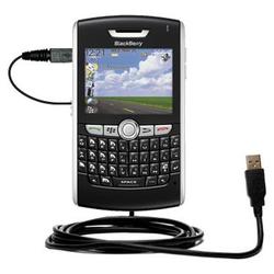 Gomadic Classic Straight USB Cable for the Blackberry 8800 with Power Hot Sync and Charge capabilities - Gom