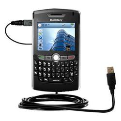 Gomadic Classic Straight USB Cable for the Blackberry 8820 with Power Hot Sync and Charge capabilities - Gom