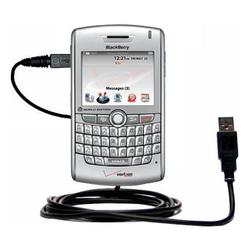 Gomadic Classic Straight USB Cable for the Blackberry 8830 with Power Hot Sync and Charge capabilities - Gom