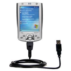Gomadic Classic Straight USB Cable for the HP iPAQ h2200 with Power Hot Sync and Charge capabilities - Gomad