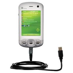 Gomadic Classic Straight USB Cable for the HTC P3600 with Power Hot Sync and Charge capabilities - B