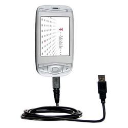 Gomadic Classic Straight USB Cable for the HTC Wizard with Power Hot Sync and Charge capabilities - Gomadic