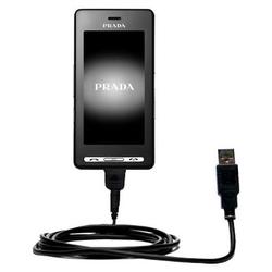 Gomadic Classic Straight USB Cable for the LG KE850 Prada with Power Hot Sync and Charge capabilities - Goma