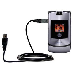 Gomadic Classic Straight USB Cable for the Motorola RAZR V3i with Power Hot Sync and Charge capabilities - G