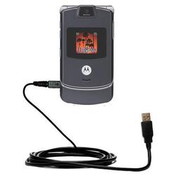 Gomadic Classic Straight USB Cable for the Motorola RAZR V3m with Power Hot Sync and Charge capabilities - G