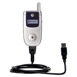 Gomadic Classic Straight USB Cable for the Motorola V220 with Power Hot Sync and Charge capabilities - Gomad