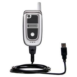Gomadic Classic Straight USB Cable for the Motorola V235 with Power Hot Sync and Charge capabilities - Gomad