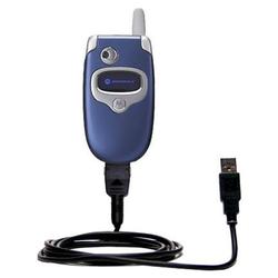 Gomadic Classic Straight USB Cable for the Motorola V300 with Power Hot Sync and Charge capabilities - Gomad