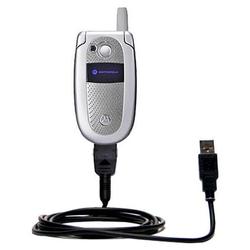 Gomadic Classic Straight USB Cable for the Motorola V500 with Power Hot Sync and Charge capabilities - Gomad