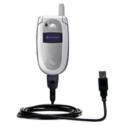 Gomadic Classic Straight USB Cable for the Motorola V525 with Power Hot Sync and Charge capabilities - Gomad