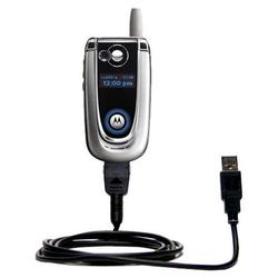 Gomadic Classic Straight USB Cable for the Motorola V600 with Power Hot Sync and Charge capabilities - Gomad