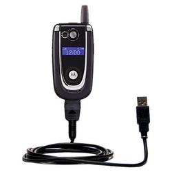 Gomadic Classic Straight USB Cable for the Motorola V620 with Power Hot Sync and Charge capabilities - Gomad