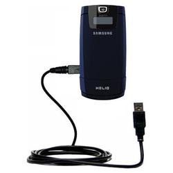 Gomadic Classic Straight USB Cable for the Samsung Helio Fin with Power Hot Sync and Charge capabilities - G