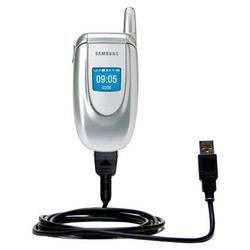 Gomadic Classic Straight USB Cable for the Samsung SGH-E105 with Power Hot Sync and Charge capabilities - Go
