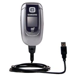 Gomadic Classic Straight USB Cable for the Samsung SGH-E360 with Power Hot Sync and Charge capabilities - Go