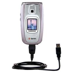 Gomadic Classic Straight USB Cable for the Samsung SPH-A880 with Power Hot Sync and Charge capabilities - Go