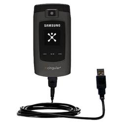 Gomadic Classic Straight USB Cable for the Samsung SYNC SGH-A707 with Power Hot Sync and Charge capabilities