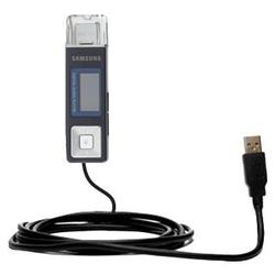 Gomadic Classic Straight USB Cable for the Samsung Yepp YP-U2JQB with Power Hot Sync and Charge capabilities