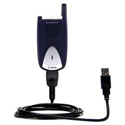 Gomadic Classic Straight USB Cable for the Sanyo SCP-200 with Power Hot Sync and Charge capabilities - Gomad