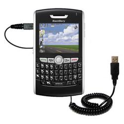 Gomadic Coiled USB Cable for the Blackberry 8800 with Power Hot Sync and Charge capabilities - Brand