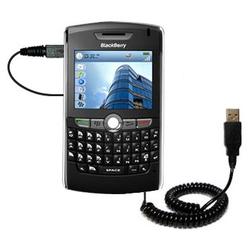 Gomadic Coiled USB Cable for the Blackberry 8820 with Power Hot Sync and Charge capabilities - Brand