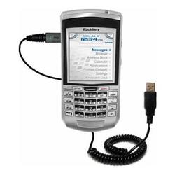Gomadic Coiled USB Cable for the Cingular Blackberry 7100g with Power Hot Sync and Charge capabilities - Gom