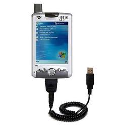 Gomadic Coiled USB Cable for the Cingular iPaq h6320 with Power Hot Sync and Charge capabilities - B