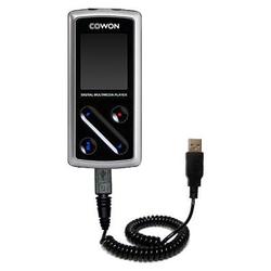 Gomadic Coiled USB Cable for the Cowon iAudio 6 with Power Hot Sync and Charge capabilities - Brand