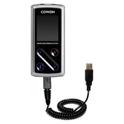 Gomadic Coiled USB Cable for the Cowon iAudio 6 with Power Hot Sync and Charge capabilities - Brand