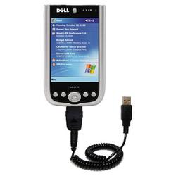 Gomadic Coiled USB Cable for the Dell Axim X50 with Power Hot Sync and Charge capabilities - Brand w
