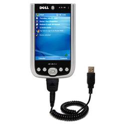 Gomadic Coiled USB Cable for the Dell Axim x51 with Power Hot Sync and Charge capabilities - Brand w