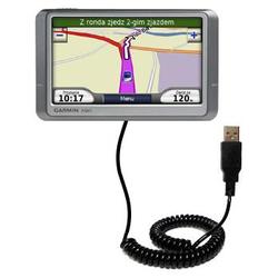Gomadic Coiled USB Cable for the Garmin Nuvi 200 with Power Hot Sync and Charge capabilities - Brand