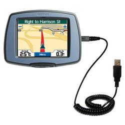 Gomadic Coiled USB Cable for the Garmin StreetPilot C310 with Power Hot Sync and Charge capabilities - Gomad