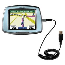 Gomadic Coiled USB Cable for the Garmin StreetPilot C530 with Power Hot Sync and Charge capabilities - Gomad