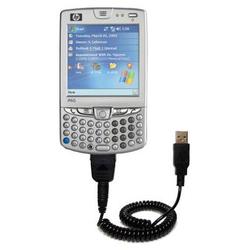 Gomadic Coiled USB Cable for the HP iPaq hx2090 with Power Hot Sync and Charge capabilities - Brand