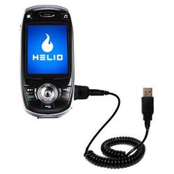 Gomadic Coiled USB Cable for the Helio HERO with Power Hot Sync and Charge capabilities - Brand w/ T