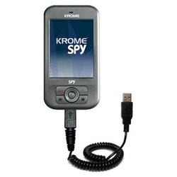 Gomadic Coiled USB Cable for the Krome Spy with Power Hot Sync and Charge capabilities - Brand w/ Ti