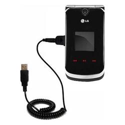 Gomadic Coiled USB Cable for the LG KG810 with Power Hot Sync and Charge capabilities - Brand w/ Tip