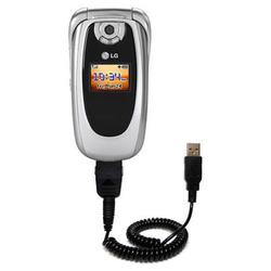 Gomadic Coiled USB Cable for the LG VI-125 with Power Hot Sync and Charge capabilities - Brand w/ Ti