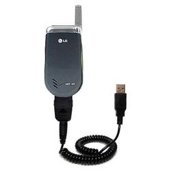 Gomadic Coiled USB Cable for the LG VX3200 with Power Hot Sync and Charge capabilities - Brand w/ Ti