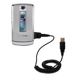 Gomadic Coiled USB Cable for the LG VX8700 with Power Hot Sync and Charge capabilities - Brand w/ Ti
