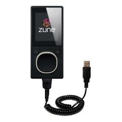 Gomadic Coiled USB Cable for the Microsoft Zune 4GB / 8GB with Power Hot Sync and Charge capabilities - Goma