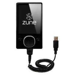 Gomadic Coiled USB Cable for the Microsoft Zune 80GB 2nd Gen with Power Hot Sync and Charge capabilities - G