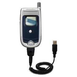 Gomadic Coiled USB Cable for the Motorola A728 with Power Hot Sync and Charge capabilities - Brand w
