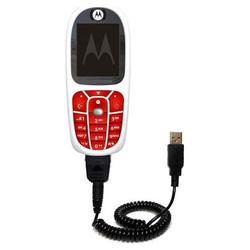 Gomadic Coiled USB Cable for the Motorola E375 with Power Hot Sync and Charge capabilities - Brand w