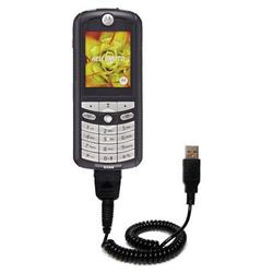 Gomadic Coiled USB Cable for the Motorola E398 with Power Hot Sync and Charge capabilities - Brand w